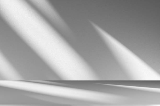 istock Wall interior background, studio and backdrops show products.with shadow from window color white . background for text insertion and presentation product 2191255332