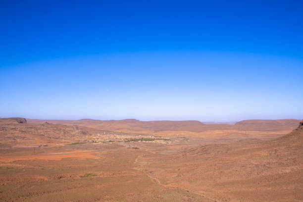 Desert valley in the Moroccan countryside near the Atlas Mountains