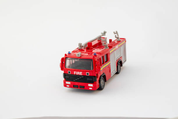 istock Model of a fire brigade truck on a white background 2191262672