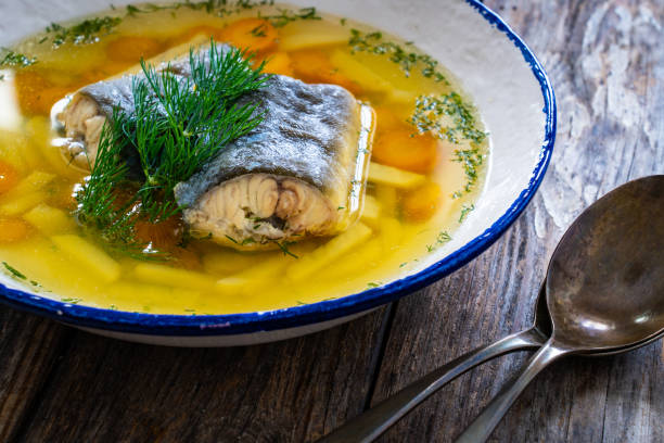 istock Fish soup on wooden table 2191267285