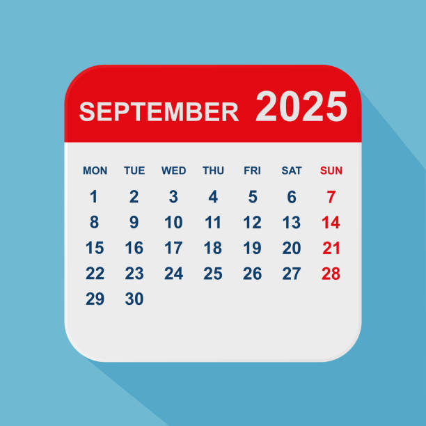 istock September 2025 calendar. Calendar planner design template. Week starts on Monday. Business vector illustration. 2191271895