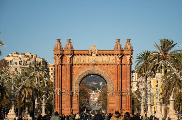 istock Arc de Triomphe in Barcelona in the center on sunny day 2191271935