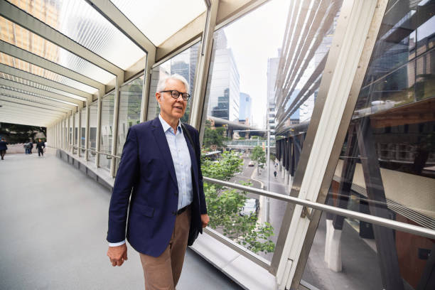 istock Senior Caucasian businessman going to work 2191273885