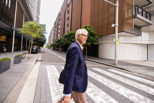 istock Senior Caucasian businessman going to work 2191274037