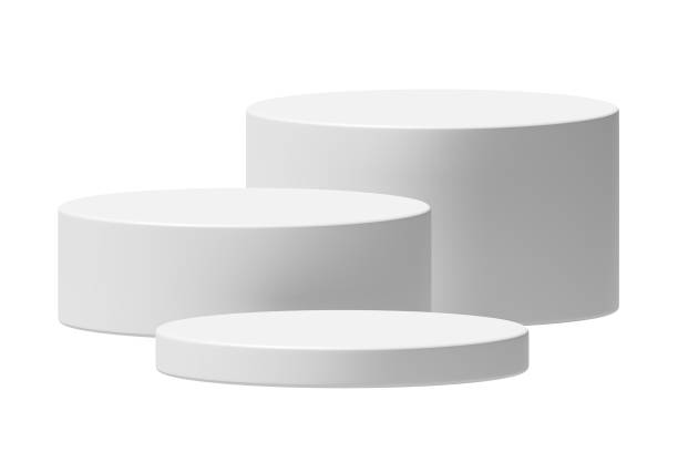 istock White podium isolated background platform stage mockup 3d presentation display stand product minimal showcase. Empty pedestal geometric shape cosmetic design blank studio backdrop modern template. 2191275599