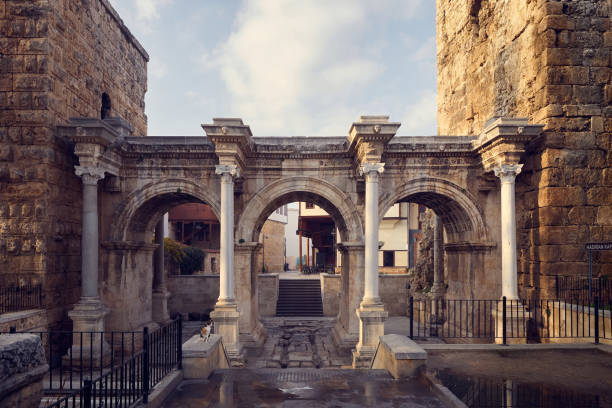 Hadrian's gate in Antalya old town, Turkey