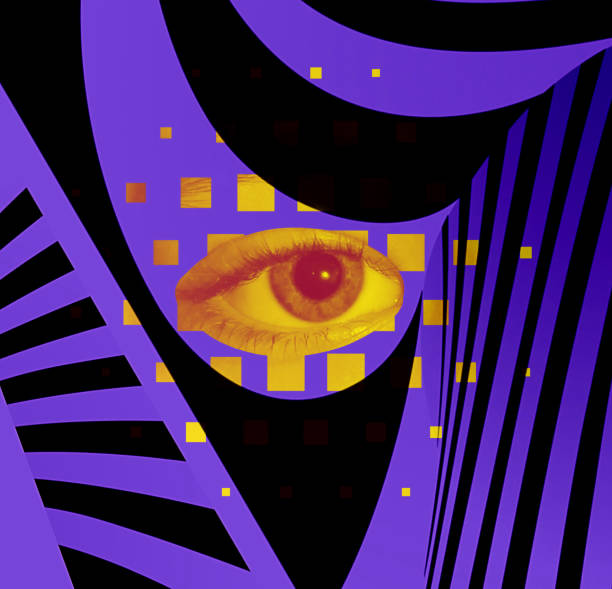 istock Geometric art collage with female eye closeup 2191279020