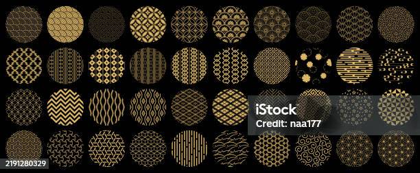 Japanese Circular Pattern 40 Traditional Japanese Patterns With Transparent Background Round ...