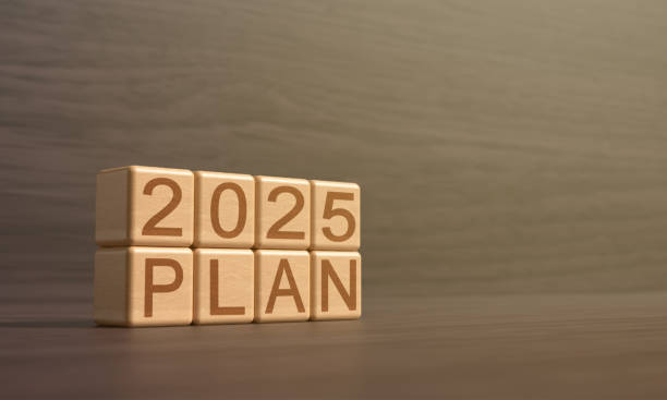 istock 2025 Cube block wooden square copy space planning strategy business goal growth change success ytime new year 2025 planner future target management achievement start innovation progress motivation hr 2191280748
