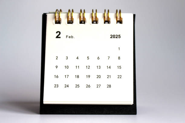 istock Monthly calendar template for the new year 2025 2191288389
