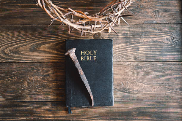 istock Crown thorns and holy bible 2191290261