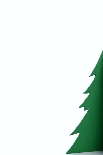 istock Closeup view of a Christmas tree miniature on a white background 2191301790