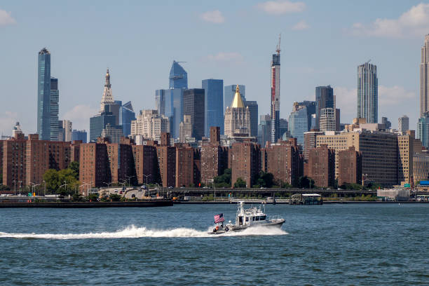 istock new york manhattan skyline view from East river 2191302742