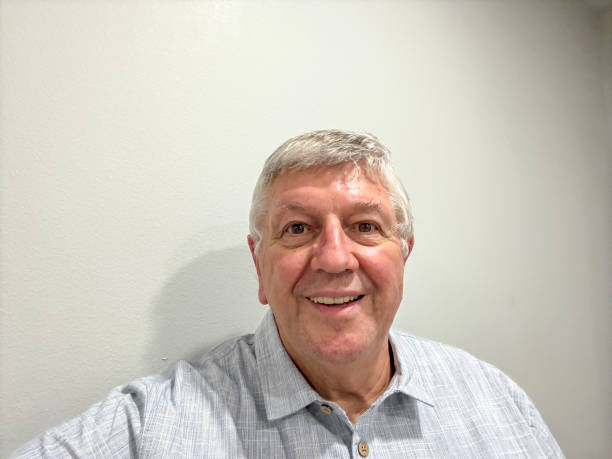 istock Senior Caucasian man selfie indoors 2191309187