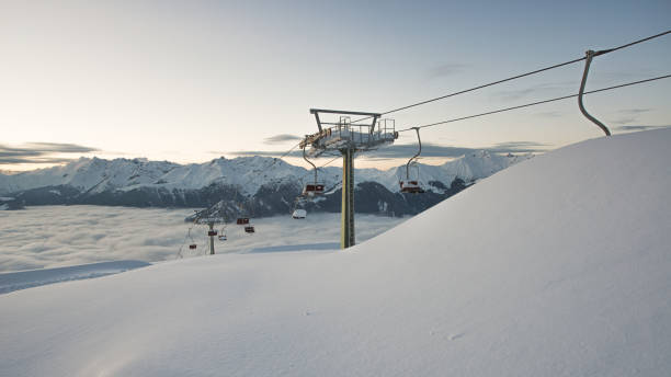 istock Old abandoned ski lifts 2191314925