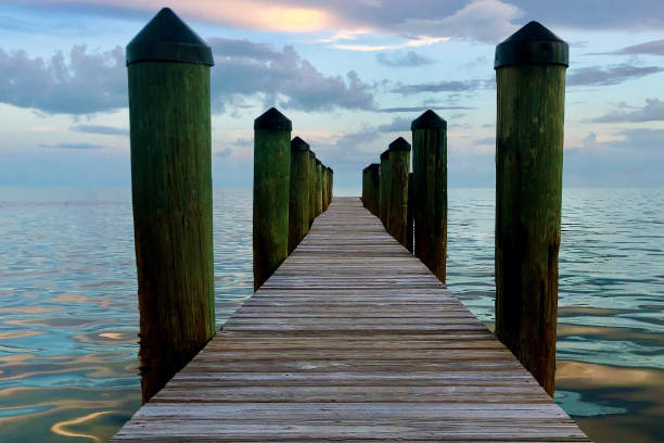 istock Fishing pier on a quiet morning in Key Largo, Florida 2191320440