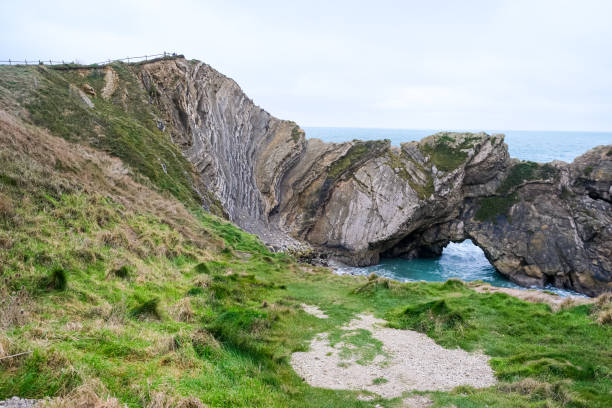 istock Jurassic coast view in Dorset at winter time. Cold winter day 2191321641