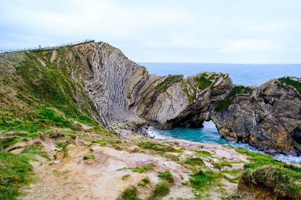 istock Jurassic coast view in Dorset at winter time. Cold winter day 2191321655