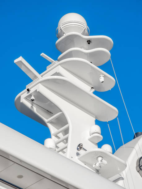 istock Communication antennas on a luxury yacht 2191322680