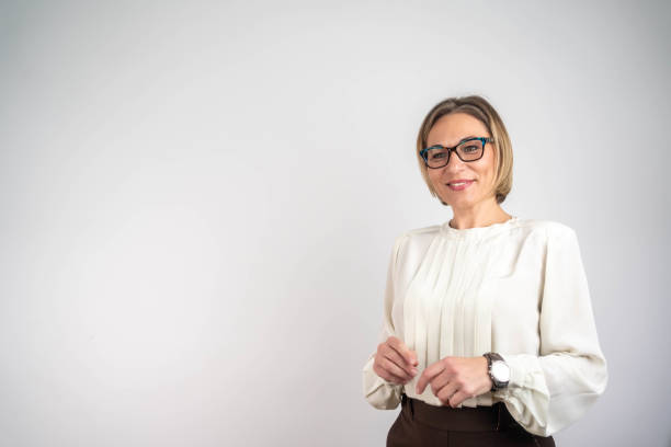 istock One businesswoman studio portrait looking at the camera. 2191323875