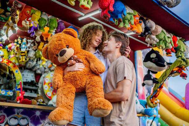 istock Winning in a shooting game at the funfair 2191324009