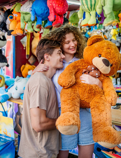 istock Winning in a shooting game at the funfair 2191324128