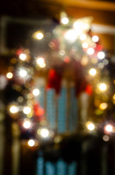 Colorful abstract background with bokeh light