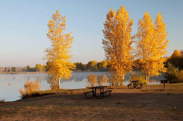 istock Beautiful Autumn Morning at the Lake 2191329310