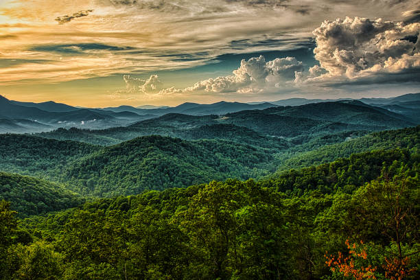 istock Mountain Landscape with Clouds and Forest 2191332704