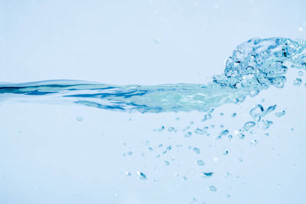 istock Water splash isolated on white background, Air Bubbles Float Up Under Blue Water. Pure Water Wave, Oxygen Relaxation. Blue bubbles Water Textured. 2191335809