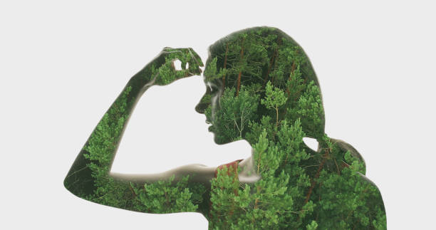 istock Foliage face double exposure silhouette woman 2191336563