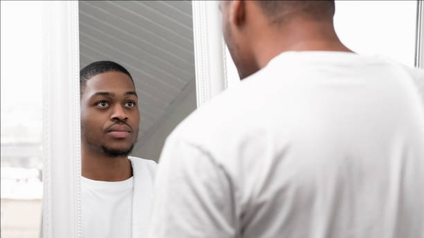 istock Male skincare morning routine man face skin white 2191336567