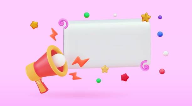 istock 3d speech bubble with an empty space for text Special offer price sign Poppers and loudspeaker with confetti 2191337832