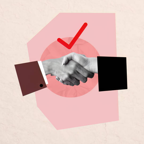 istock Collage of business partnership office setting handshake illustration creative environment inspirational viewpoint 2191344372