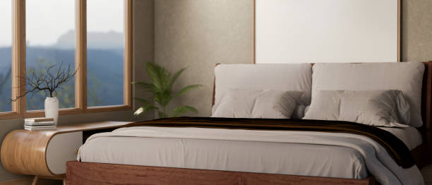 istock The interior design of a modern, elegant bedroom features a comfortable bed and sleek decor. 2191345142