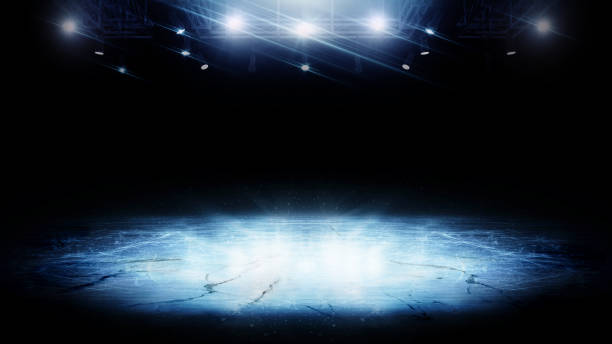 istock Ice. Realistic ice and snow on dark background. Glow on ice. Beautiful ice background. Winter background. Reflection. 3D rendering 2191345927