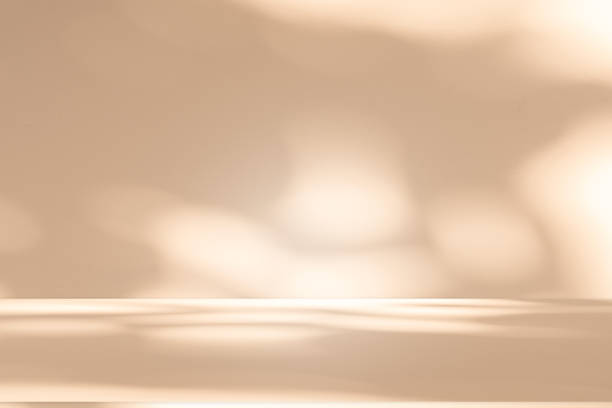 istock Studio style background wall decoration presentation uses white and beige tones. with shadows cast from a nearby window, concept creating a decorative 2191350972