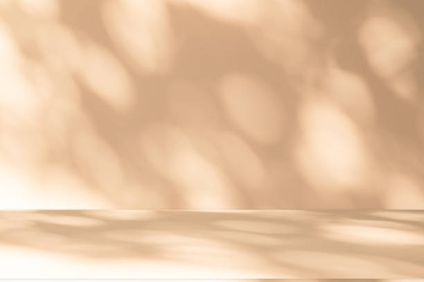 istock Studio style background wall decoration presentation uses white and beige tones. with shadows cast from a nearby window, concept creating a decorative 2191350982