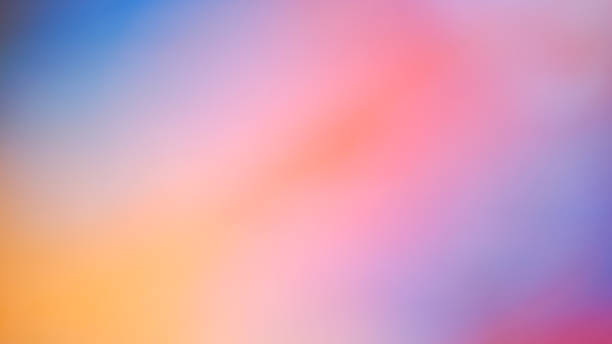 gradient harmony. smooth blues blend into soft pinks and oranges, creating a tranquil and balanced transition of colors. - gradiente de cor imagens e fotografias de stock