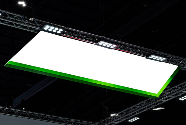 istock Hanging white horizontal billboard with clipping path for mock up 2191354444
