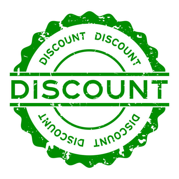istock Grunge green discount word round rubber seal stamp on white background 2191354638