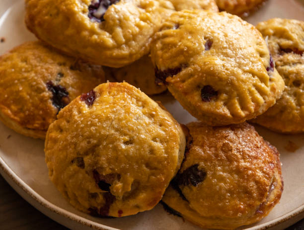 istock Rustic Cream Cheese Puff Pastry with Fresh Blueberries 2191355072