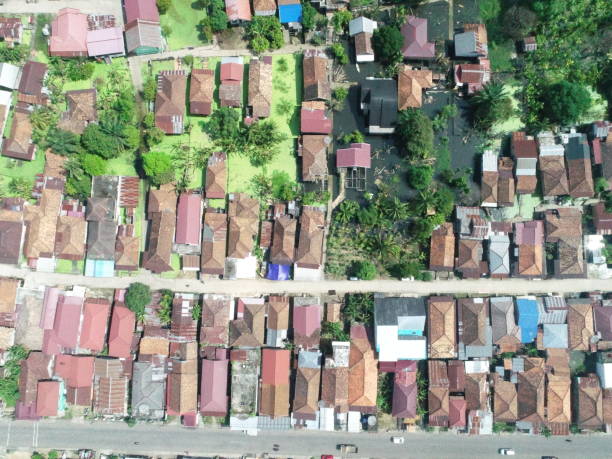 istock Flooded Village Aerial View 2191364363