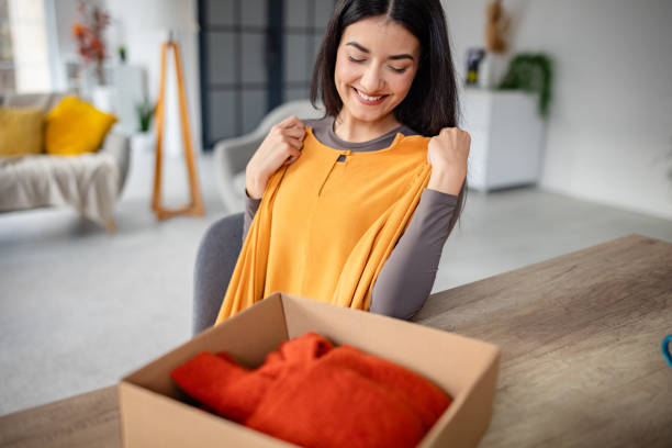 istock Woman grinning at a vibrant mustard top discovery 2191375245