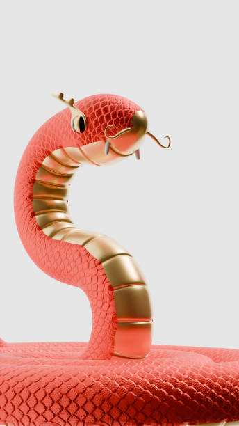 istock Chinese New Year Of Snake Background 3D Render Illustrration 2191376520