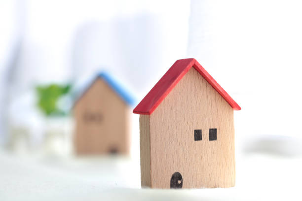 House model on couple background.