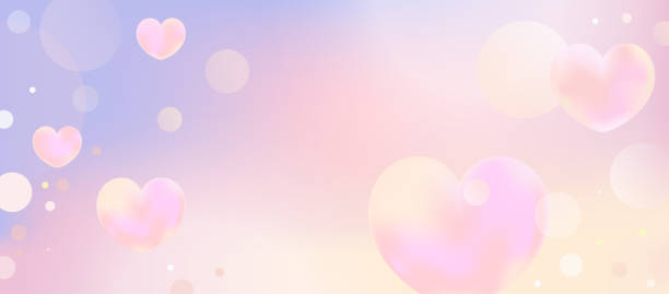istock Soft pastel Valentine’s Day banner with pink hearts, dreamy gradients, and gentle bokeh effects for romantic event designs and wedding invitations 2191385512