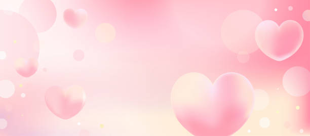 istock Romantic Valentine’s Day pastel background with soft pink hearts and glowing bokeh. Perfect for love-themed banners, greeting cards, and romantic designs. Vector illustration. 2191385645