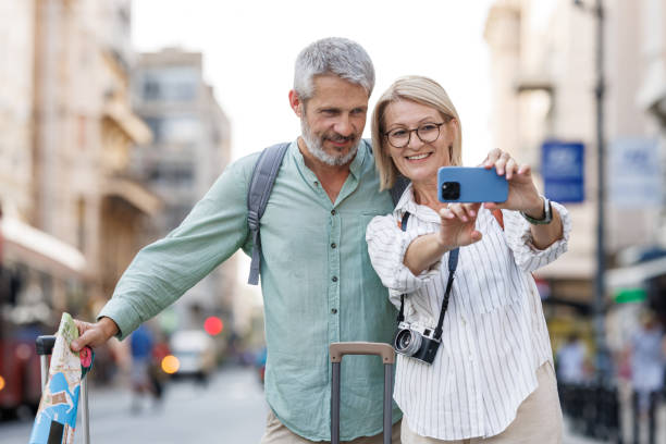 istock Mature travelers on a city break 2191388301