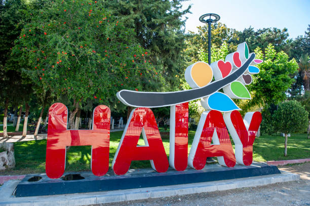Hatay sign, city name in capital letters